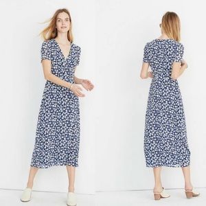 Madewell Wrap Front Floral Midi French Floral